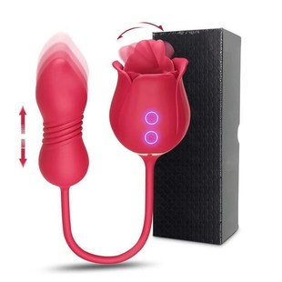 3 in 1 Rose Toy Vibrator for Woman Tongue Licking Clitoral