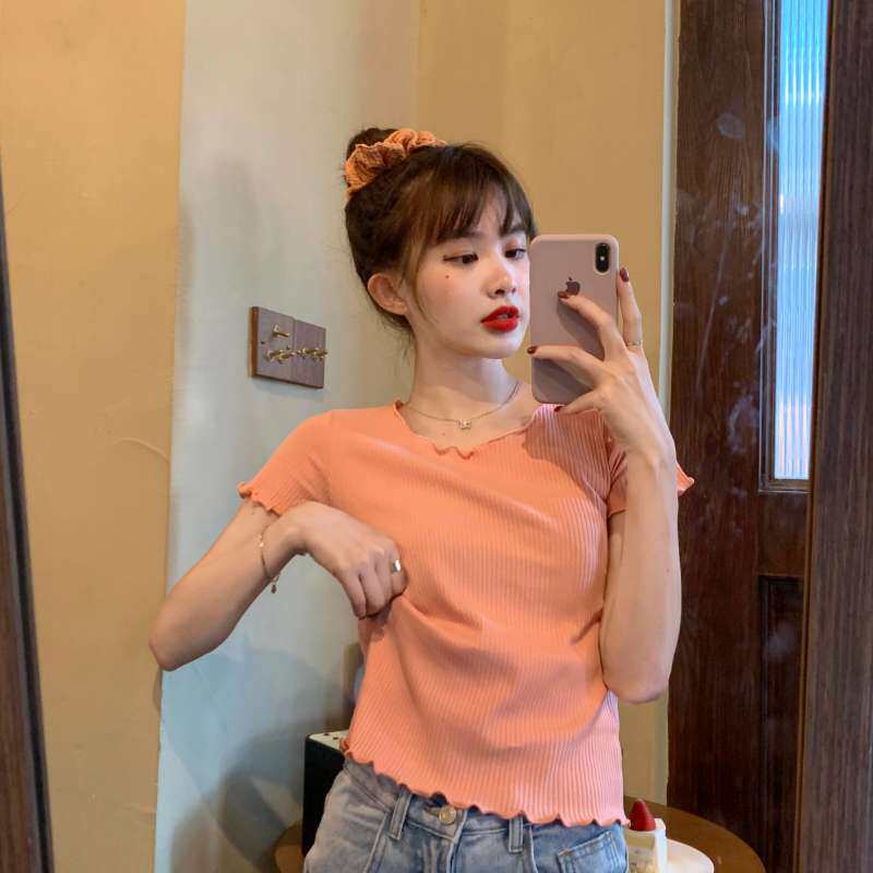 2020新款夏季韩版修身显瘦紧身上衣糖果色纯色针织短袖T恤女ins潮|ruв категории плесень играть/Аниме/вокруг/cos/настольные игры, Косплей одежды/реквизит/услуги, Косплей женской одежды - от Buy2taobao.com для оказания профессиональной услуги покупки агента Taobao