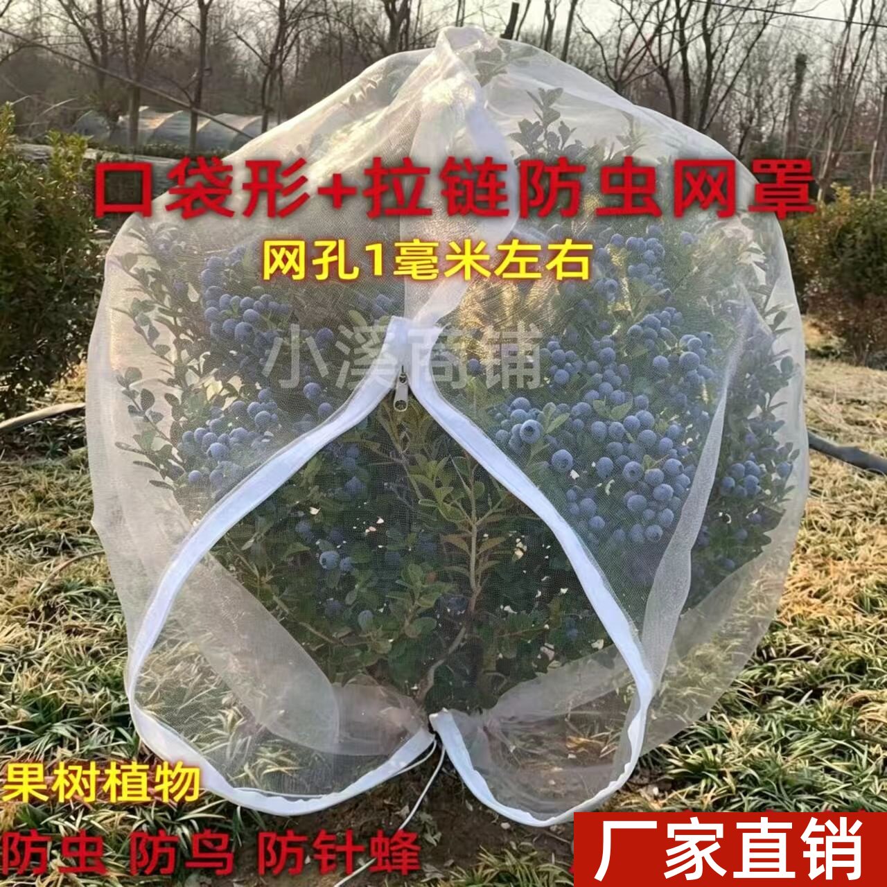 新款杨梅网罩莲雾蓝莓嘉宝果树防虫网防鸟用网樱桃网蚊帐蔬菜加厚
