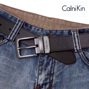 CalniKin皮带男真皮针扣头层纯牛皮裤带年轻人牛仔裤男士腰带