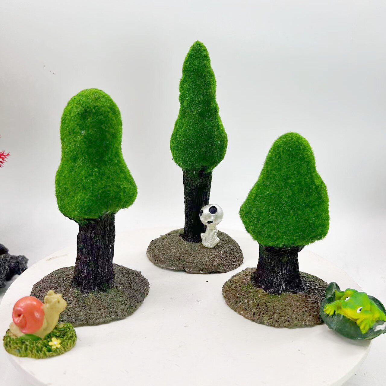 青苔石山水族箱装饰鱼缸造景仿真加绒石头假山摆件