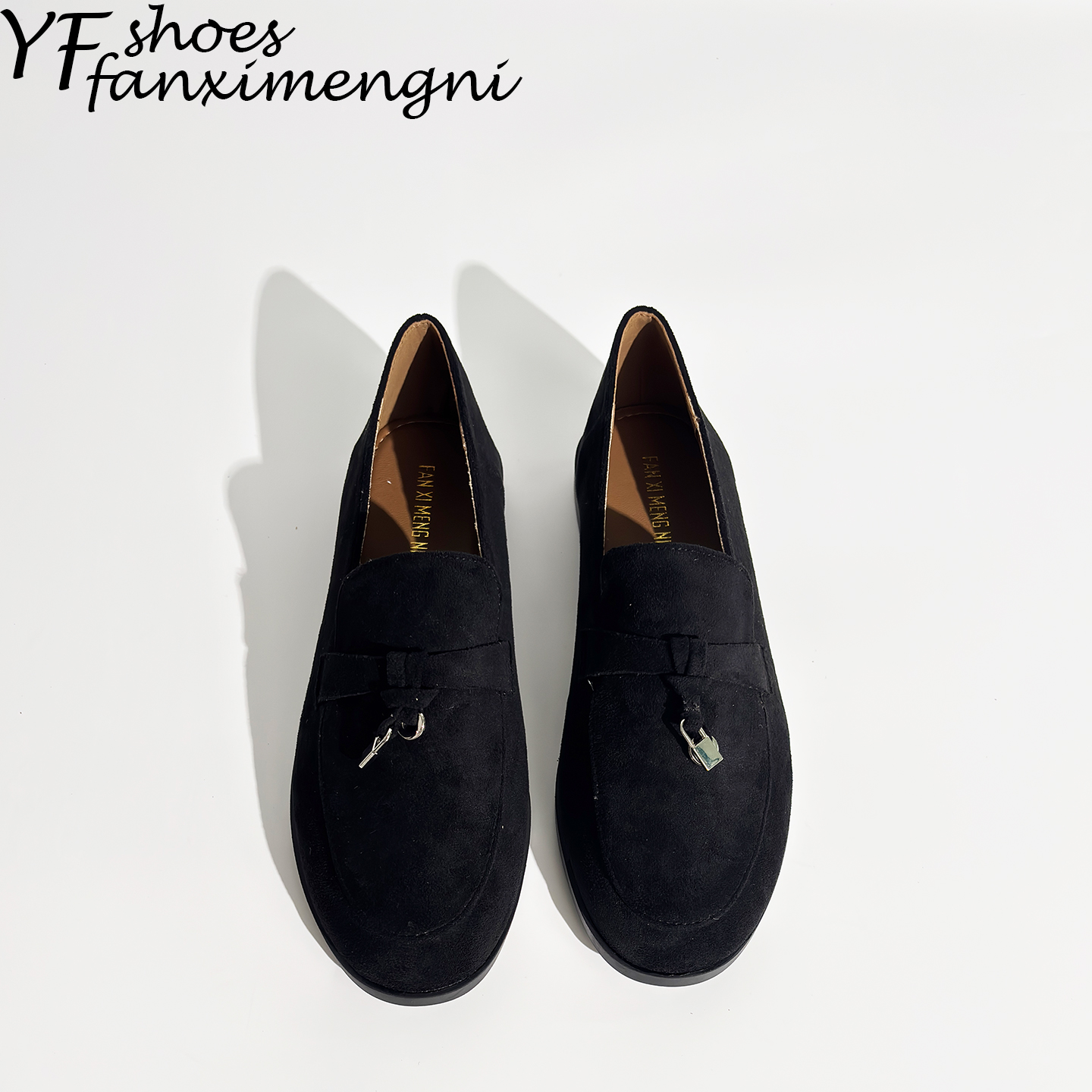 一脚蹬软底日系学院黑色小皮鞋