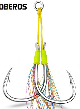 青鱼钩绑毛钩大物海钓单钩锚鱼加粗歪嘴丸世单钩散装铁板鱼m1127