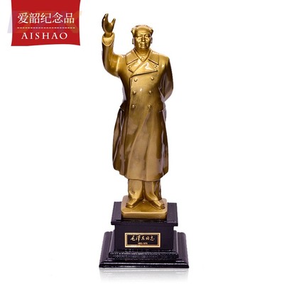 主席铜像毛爷爷树脂像挥手站像43.8cm商务会销纪念礼品办公m2785