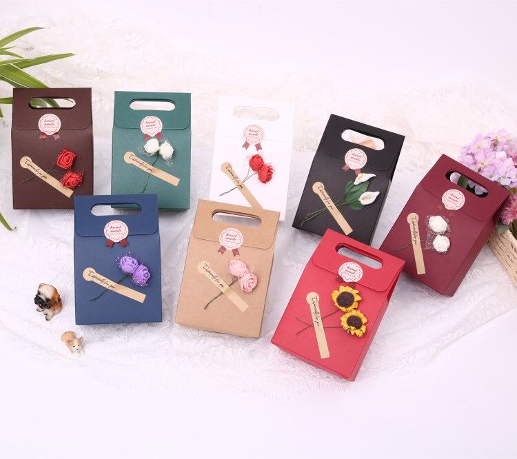 礼物袋子手提纸袋精美韩版简约生日定做礼品包装袋小号礼物盒定制