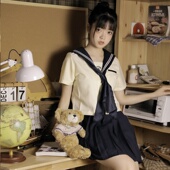 jk制服雾海高日系关西襟绀色水手服学院风毕业班服校服套装 送对象