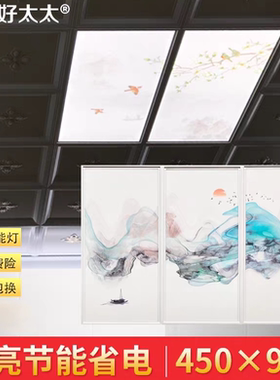 集成吊顶灯450x900led平板灯餐厅客厅铝扣板嵌入式大板LED灯45x90