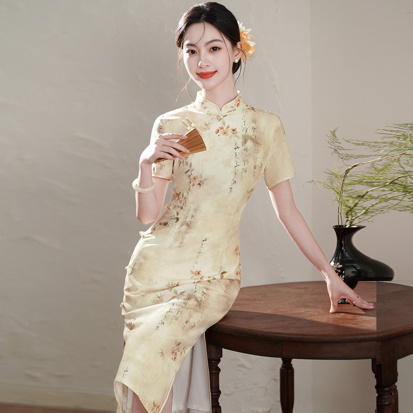 新中式古典美旗袍夏年轻款小个子