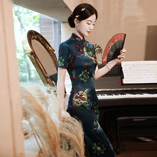 老上海改良旗袍夏款妈妈日常女士长款2026年新款复古民国风高级感
