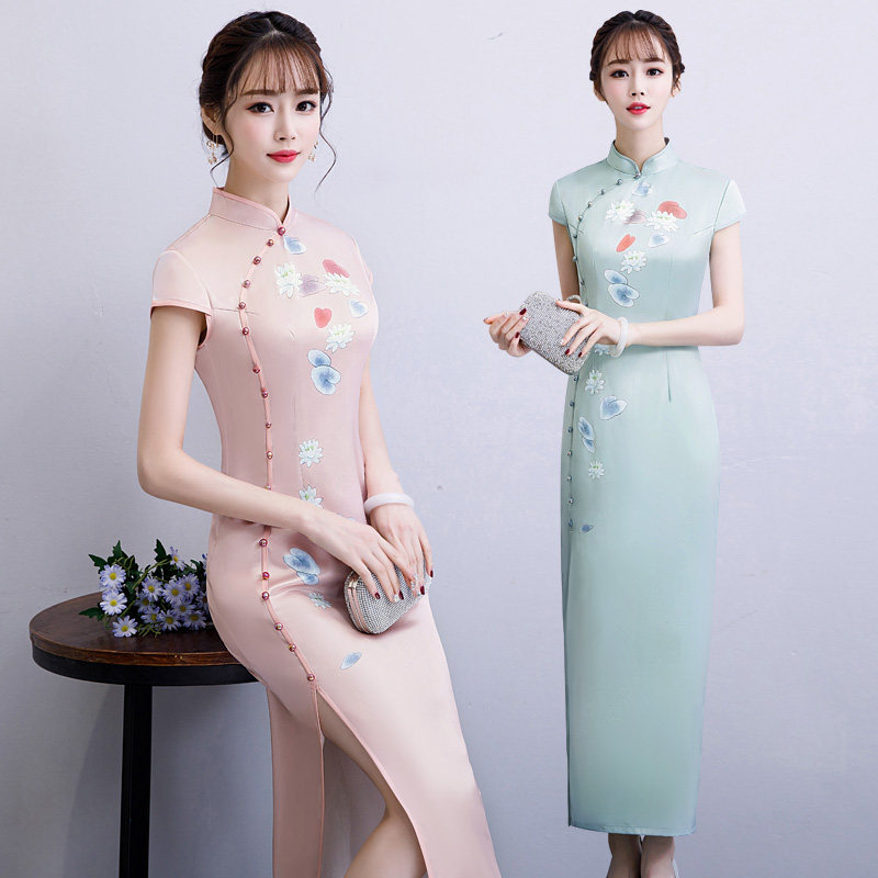 真丝旗袍中长款2025夏季新中式文艺中国风改良版连衣裙年轻款少女