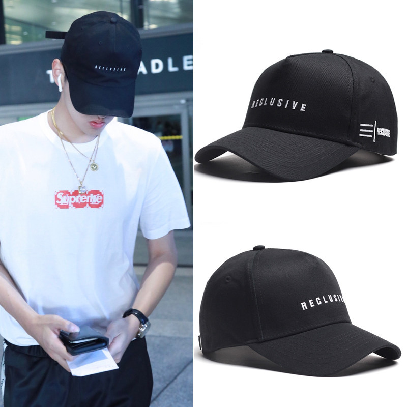 韩版帽子男潮牌鸭舌帽男黑色明星同款棒球帽女户外休闲遮阳帽春秋