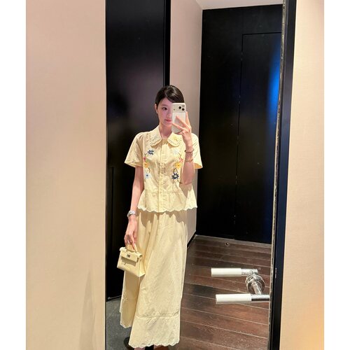Zwinnie詹维尼【蜜糖刺绣】60%莱赛尔纤维40%棉半裙套装GHH202610