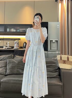 Zwinnie/詹维尼【婴儿蓝】100棉含腰带含吊带短袖连衣裙GHY202629