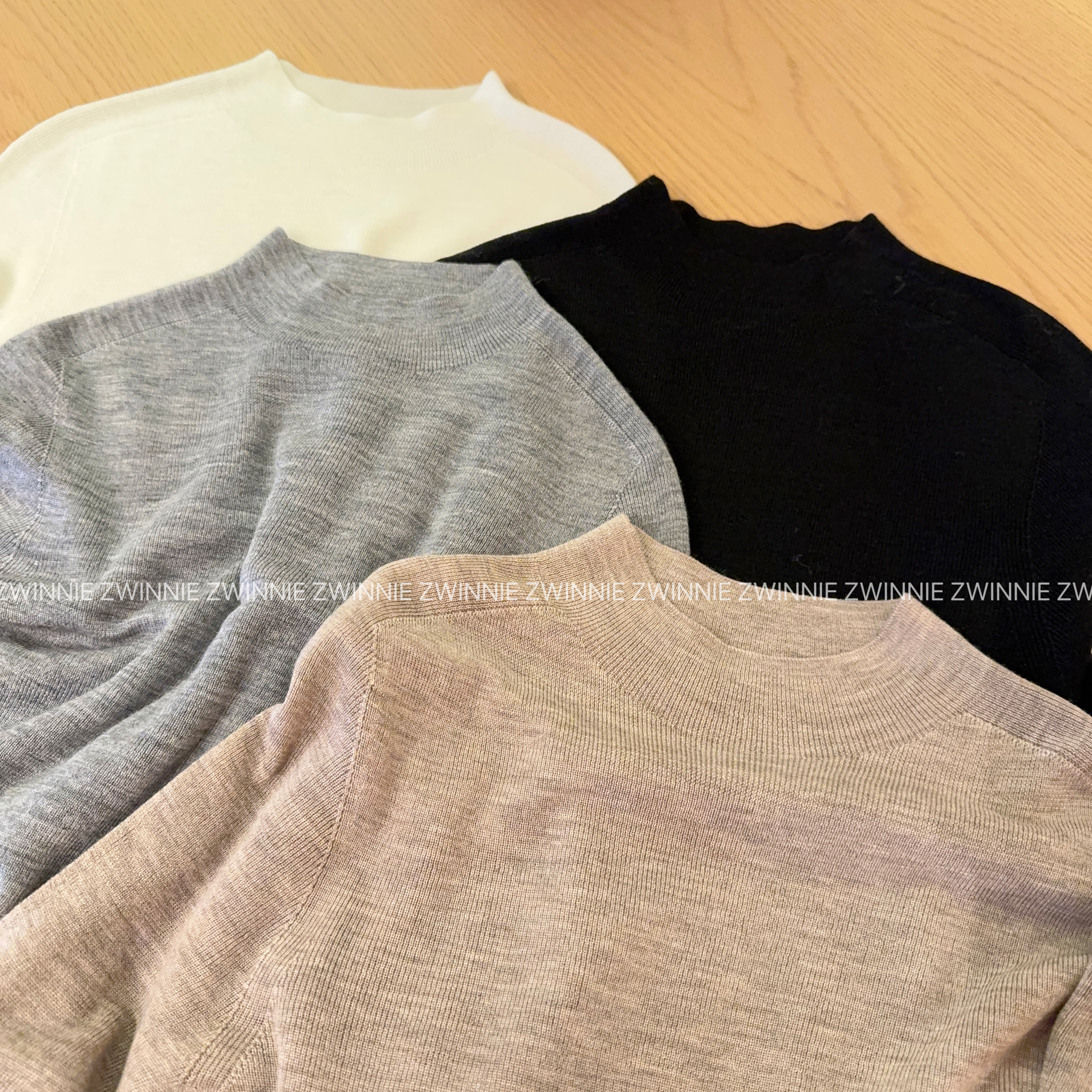 Zwinnie/詹维尼【扬子纱100%极细美丽诺羊毛打底衫】WHC202503