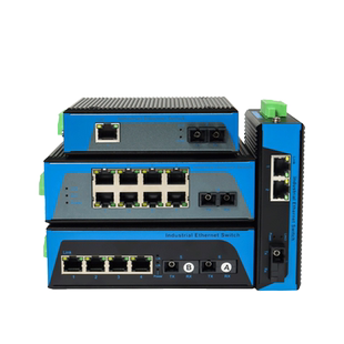 aopre工业光纤收发器百兆千兆1光1电2光4电SC口10G光电转换器2光4电8电16电工业光纤交换机poe欧柏导轨式