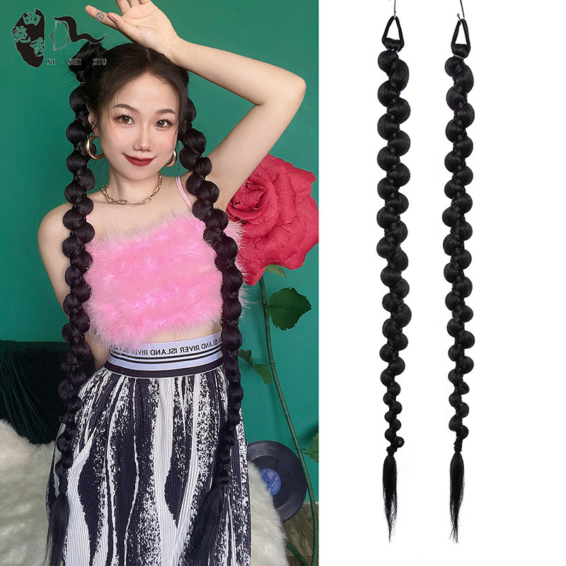 西施秀假发麻花辫扭扭辫网红辣妹写真神器个性手工编织时尚马尾辫