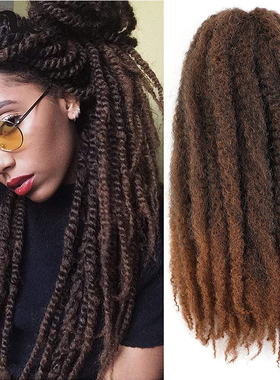 非洲黑人假发Marley braids hair twist Afro kinky Extension18