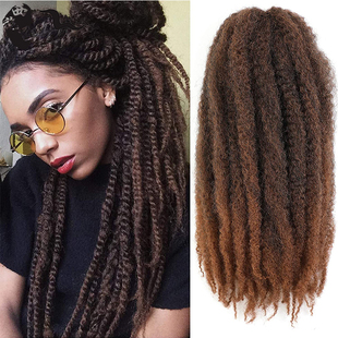 非洲黑人假发Marley braids hair twist Afro kinky Extension18