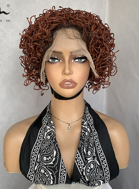 全蕾丝非洲脏辫小辫子假发女头套Box Braids hair full lace wigs