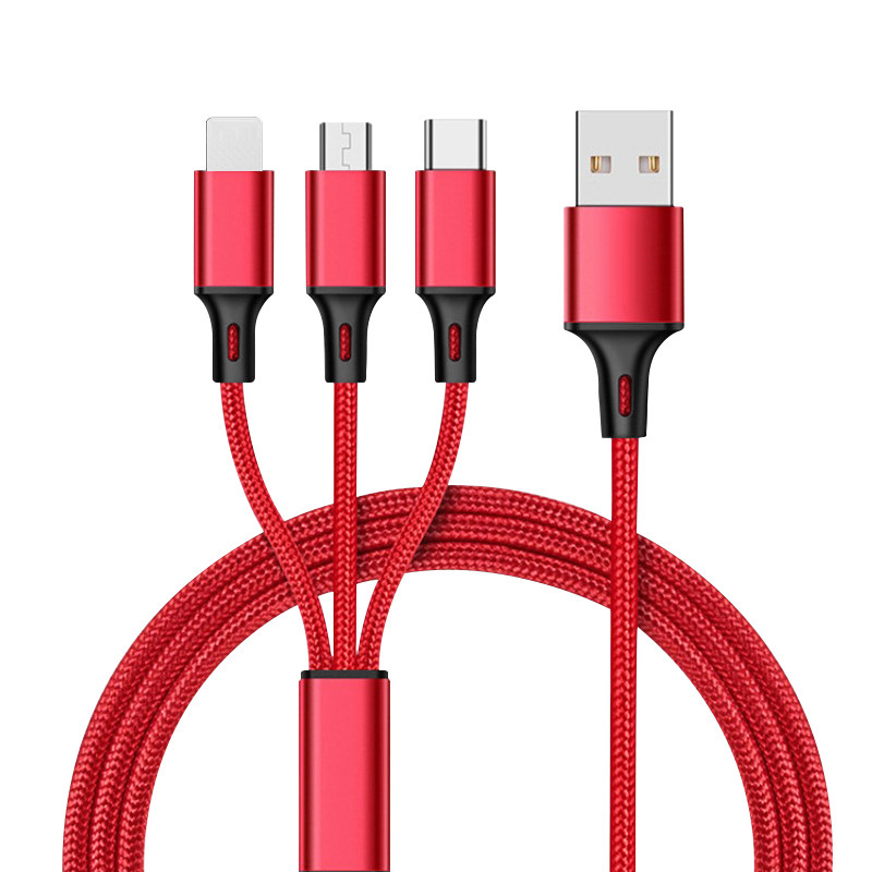 3in1 Data Line Android iphone Type-c Mobile Usb Charge Cable