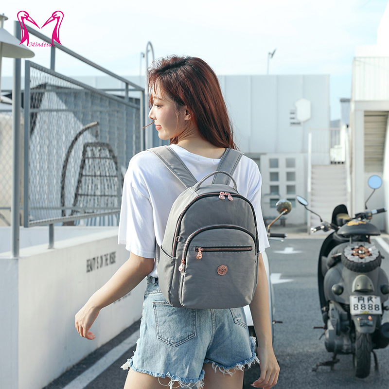 Mindesa休闲男女通用双肩包轻便