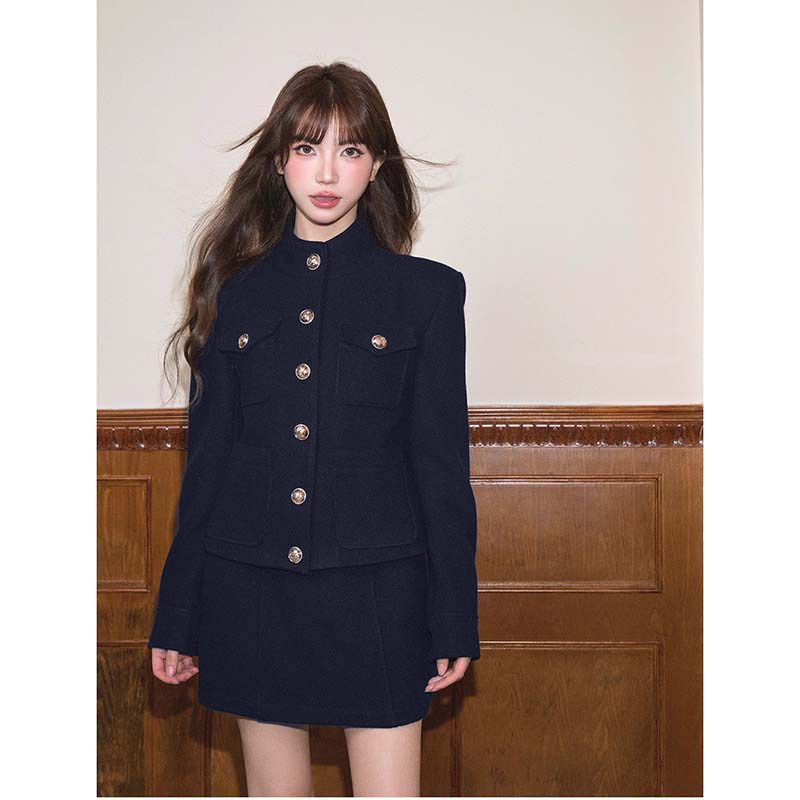 2025秋季新款有里布高级感穿搭小香风立领外套半身裙套装TX0159,女装/女士精品,时尚套装,淘宝优惠券,粉丝福利购,淘宝优惠卷