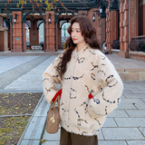 【】米白色刺绣工艺毛呢（夹棉里布）货号5507-P185-K258，女装短外套，2C302