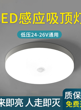 低压DC24v36V声光控红外人体感应灯雷达吸顶灯物业仓库楼梯过道灯