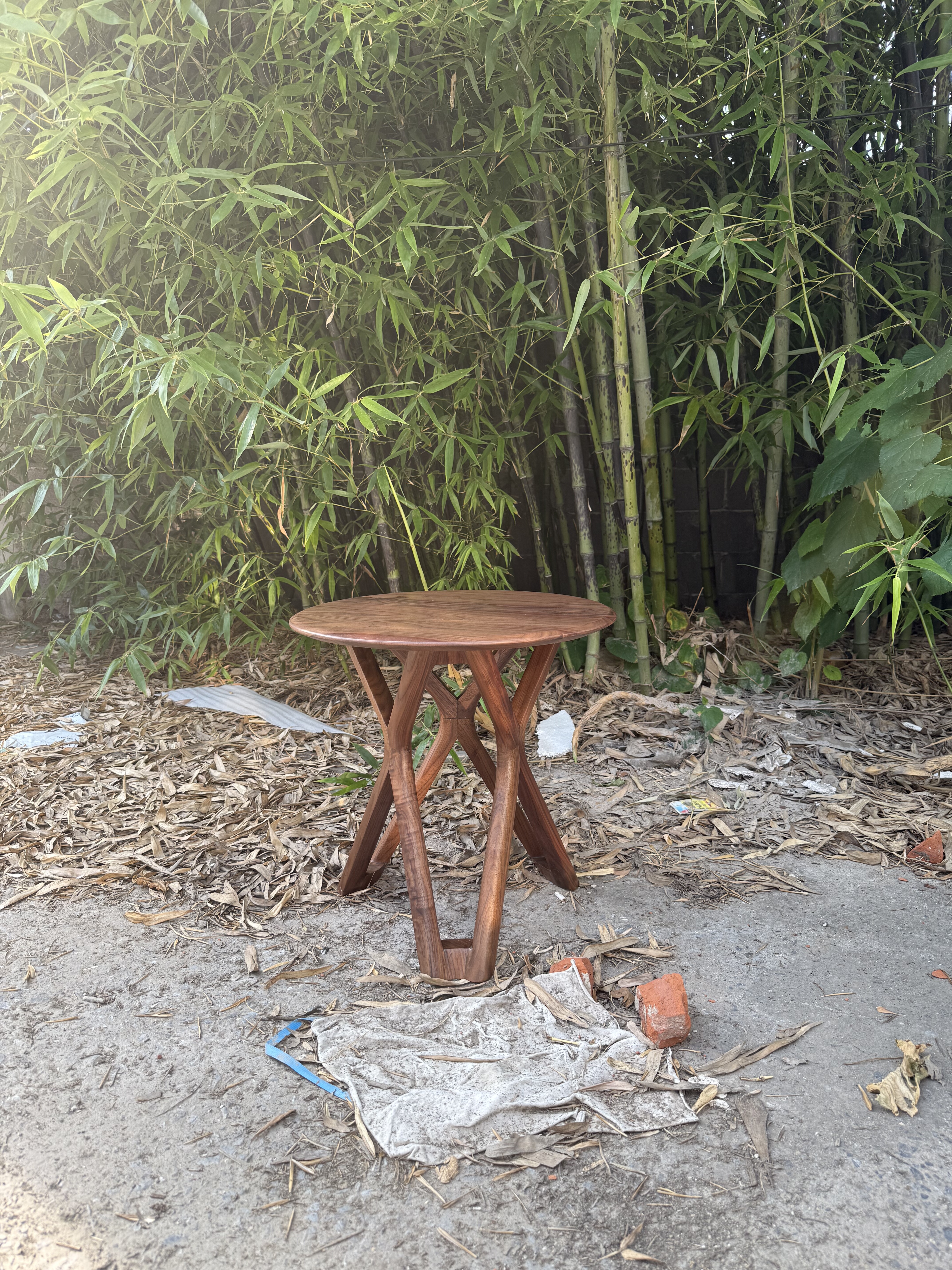 北美黑胡桃木小茶几角几沙发边几客厅矮桌实木简约小桌子休闲