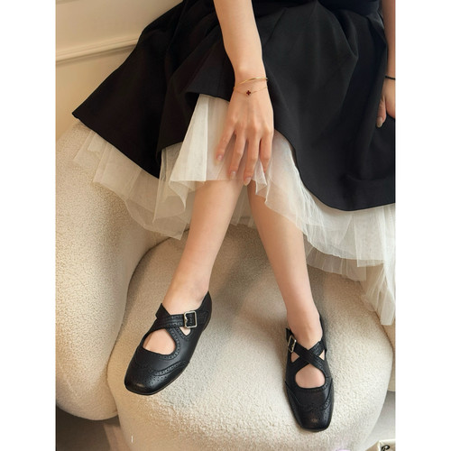 【13127】法式玛丽珍单鞋 平底女鞋 休闲百搭