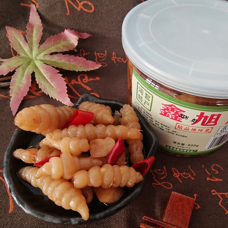 巴盟咸菜地环菜地螺微辣酸脆咸内蒙古美食下饭榨菜咸菜凉菜500克
