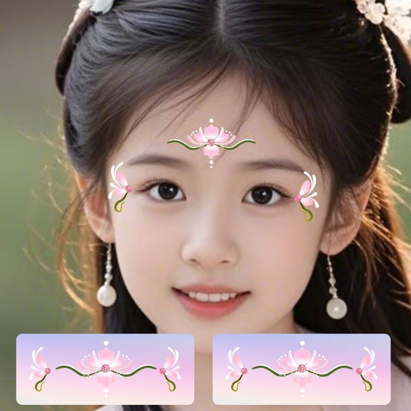 表演彩绘眼角古风儿童眉心节日眼尾额头花钿彩色汉服古装纹身贴,家居饰品,其他贴饰,淘宝优惠券,粉丝福利购,淘宝优惠卷