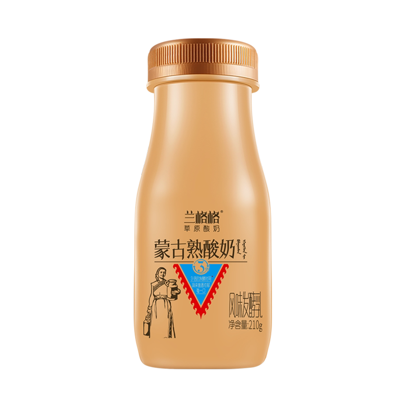 兰格格草原内蒙炭烧熟酸奶210g*12瓶酸奶便携小瓶便携随身装