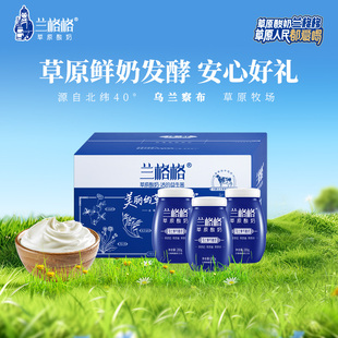 兰格格草原酸奶乌兰察布原味瓷瓶200g 送礼内蒙草原特产 8瓶礼盒装