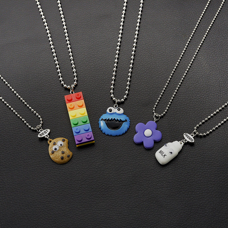 泫雅花朵彩虹积木男士项链芝麻街童趣小梅情侣闺蜜土酷蹦迪项链女|ruв категории Украшения,ювелирные изделия, ожерелье - от Buy2taobao.com для оказания профессиональной услуги покупки агента Taobao