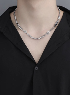 高街酷潮轮回符号项链古巴链