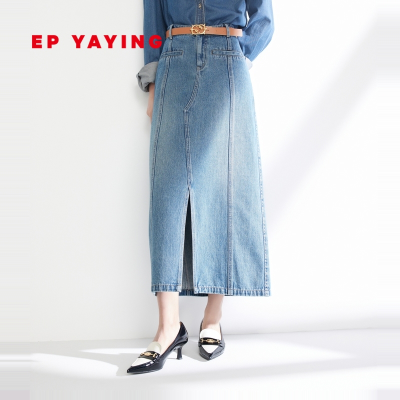 EPYAYING/雅莹牛仔半身裙开叉