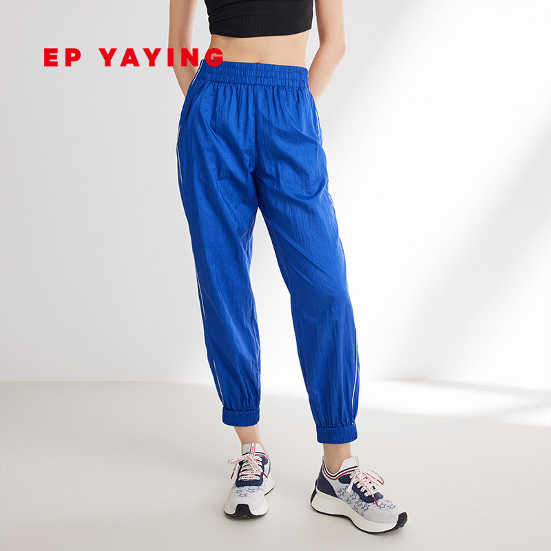 EP雅莹女装 克莱因蓝休闲九分裤防晒运动裤 2023新款6440A