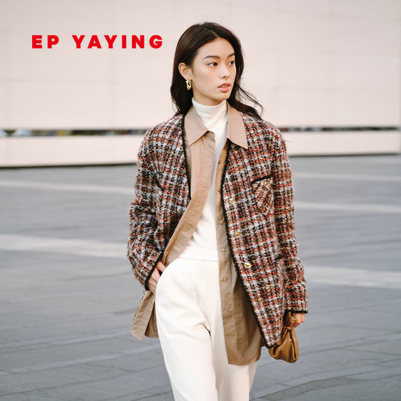 EPYAYING/雅莹小香风外套马海毛