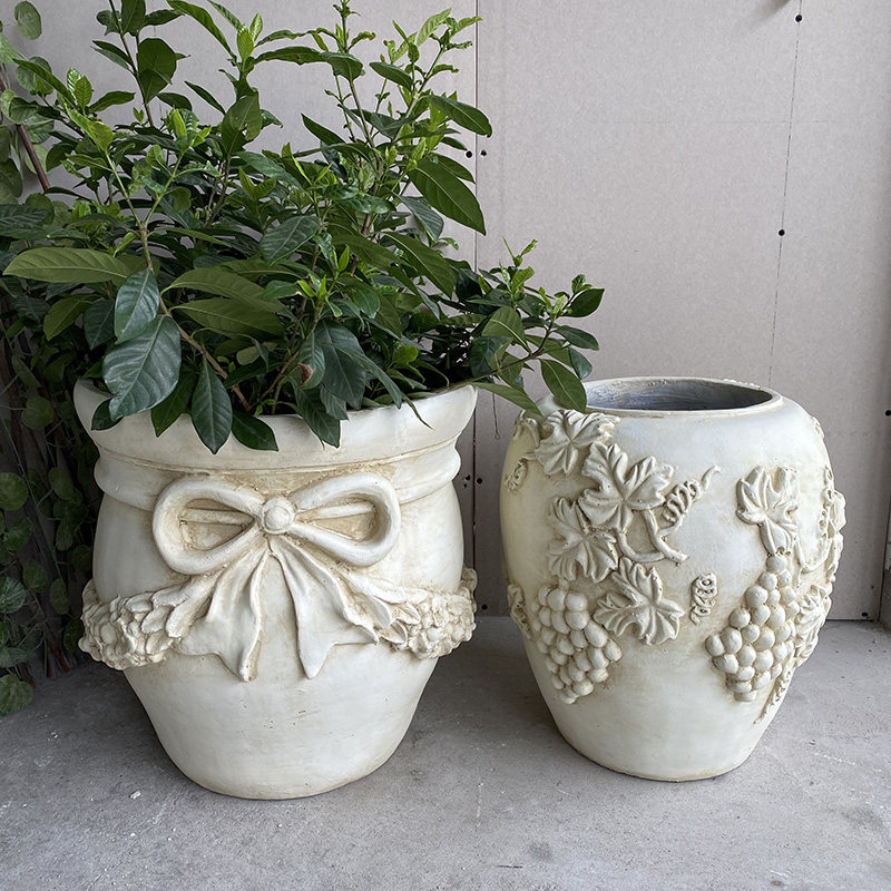 美式乡村葡萄藤浮雕花坛别墅花盆庭院花园装饰落地摆件多肉大花盆,家居饰品,花盆,淘宝优惠券,粉丝福利购,淘宝优惠卷