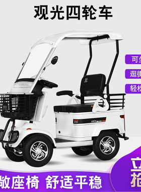 Minibusev四轮电动车E20老年电动代步车双人四轮车出门买菜代步