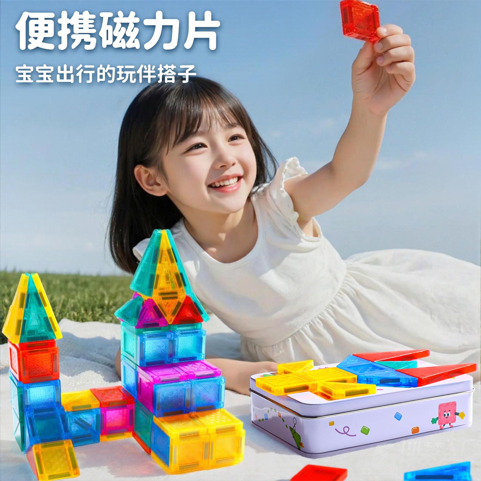 迷你便携磁力片铁盒收纳