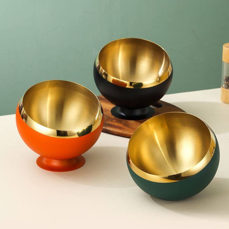 不锈钢斜口自助餐具碗火锅店酱料碗调料罐商用小料碗ktv烟灰缸