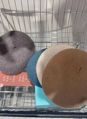 【轻奢高端定制】秋小揪揪贝雷羊毛帽子220824-00203