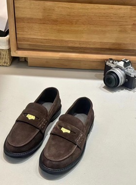 【跟高2.5 正码正拍真皮】四季款复古粗跟圆头单鞋子231107-31012