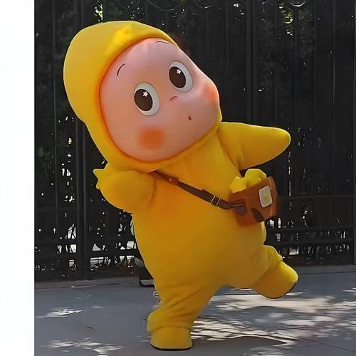 充气星星人卡通人偶服玩偶cos服装头套表演行走演出道具黄胖宝宝