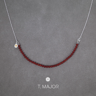 T.MAJOR 鎏金系列 赤曜小吊牌拼接长项链