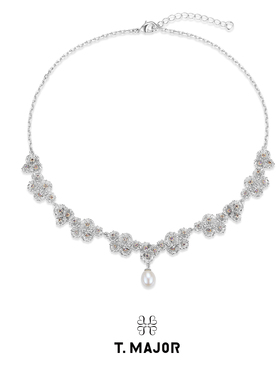 曼陀罗系列立体花朵拼接珍珠项链