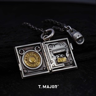 T.MAJOR 机能系列 轴承翻页复杂设计书本吊坠项链