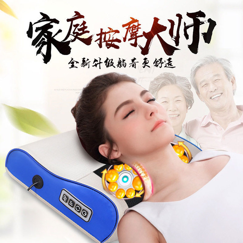 颈椎按器仪枕头颈肩腰背脚部多功能靠坐垫家用全身揉捏电动按